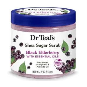 Dr Teal's Shea Sugar Scrub Black Elderberry