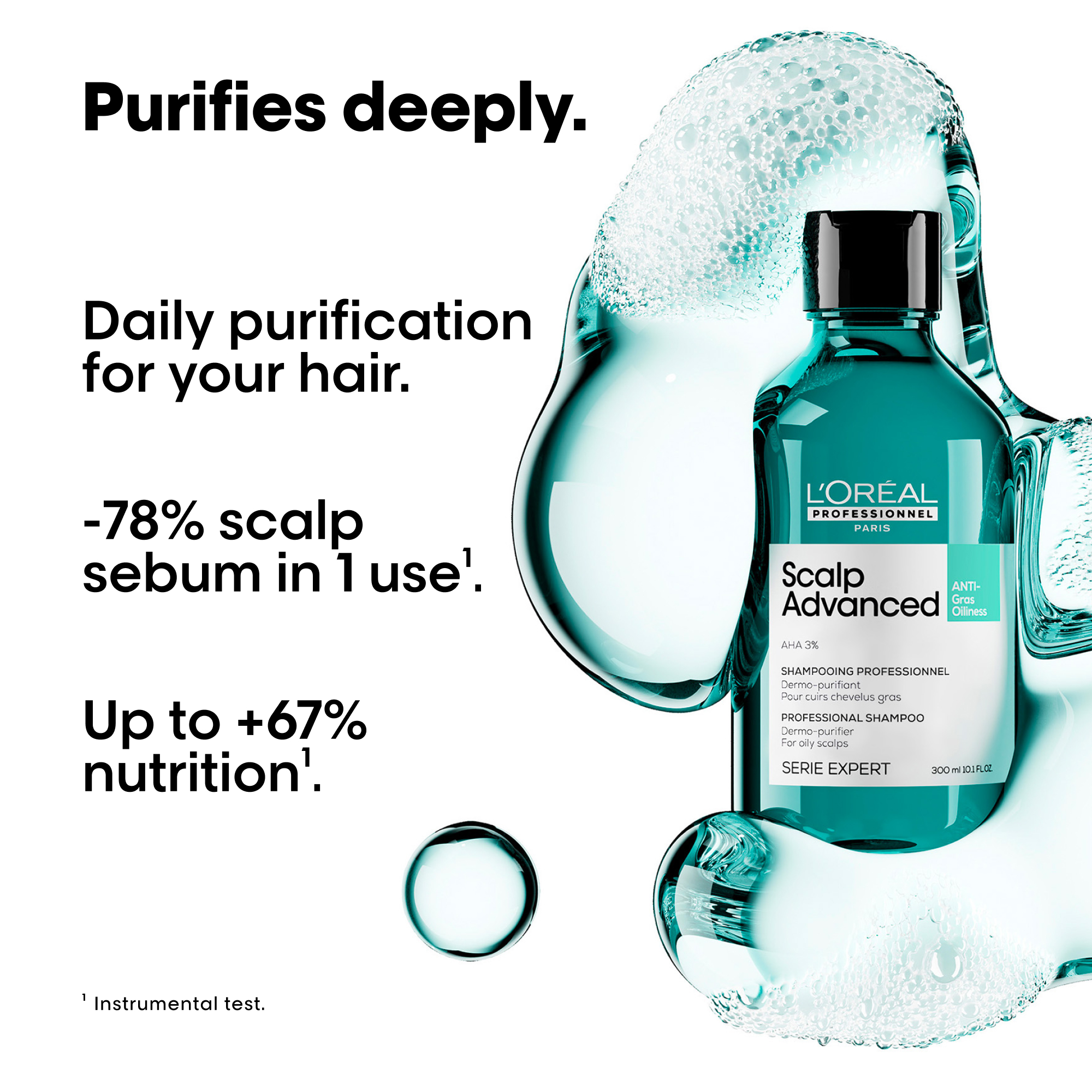 L’Oréal Professionnel Scalp Advanced Anti-Oiliness Dermo-Purifier Shampoo - Image 2