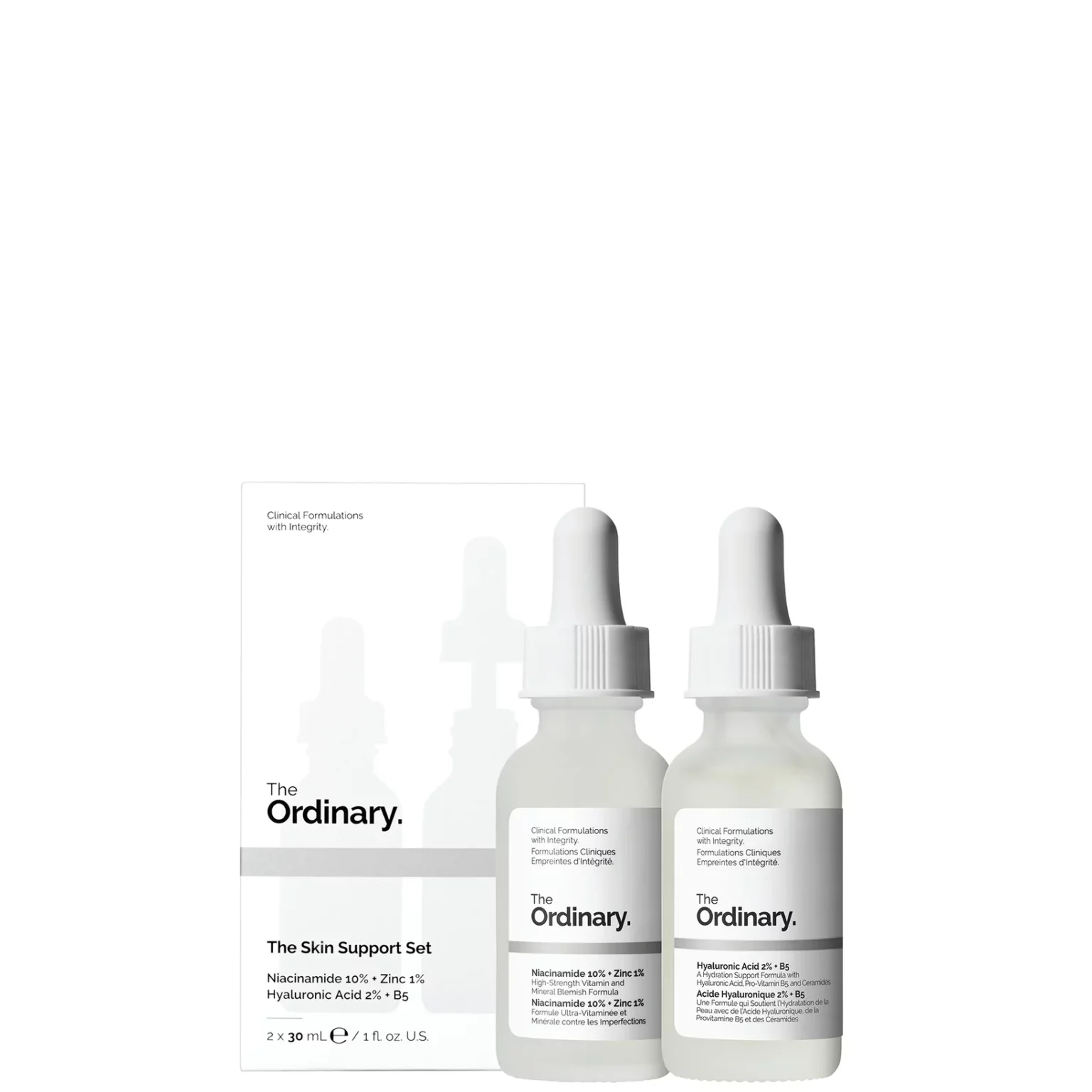 The Ordinary - The Skin Support Set (Niacinamide 10% + Hyaluronic Acid 2%) 30ml